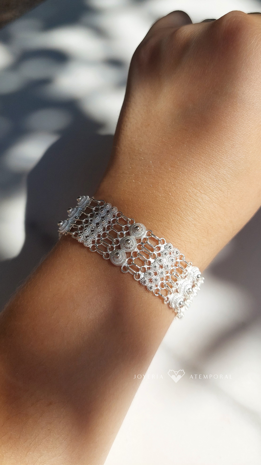 Pulsera Filigrana de plata de Escarchas