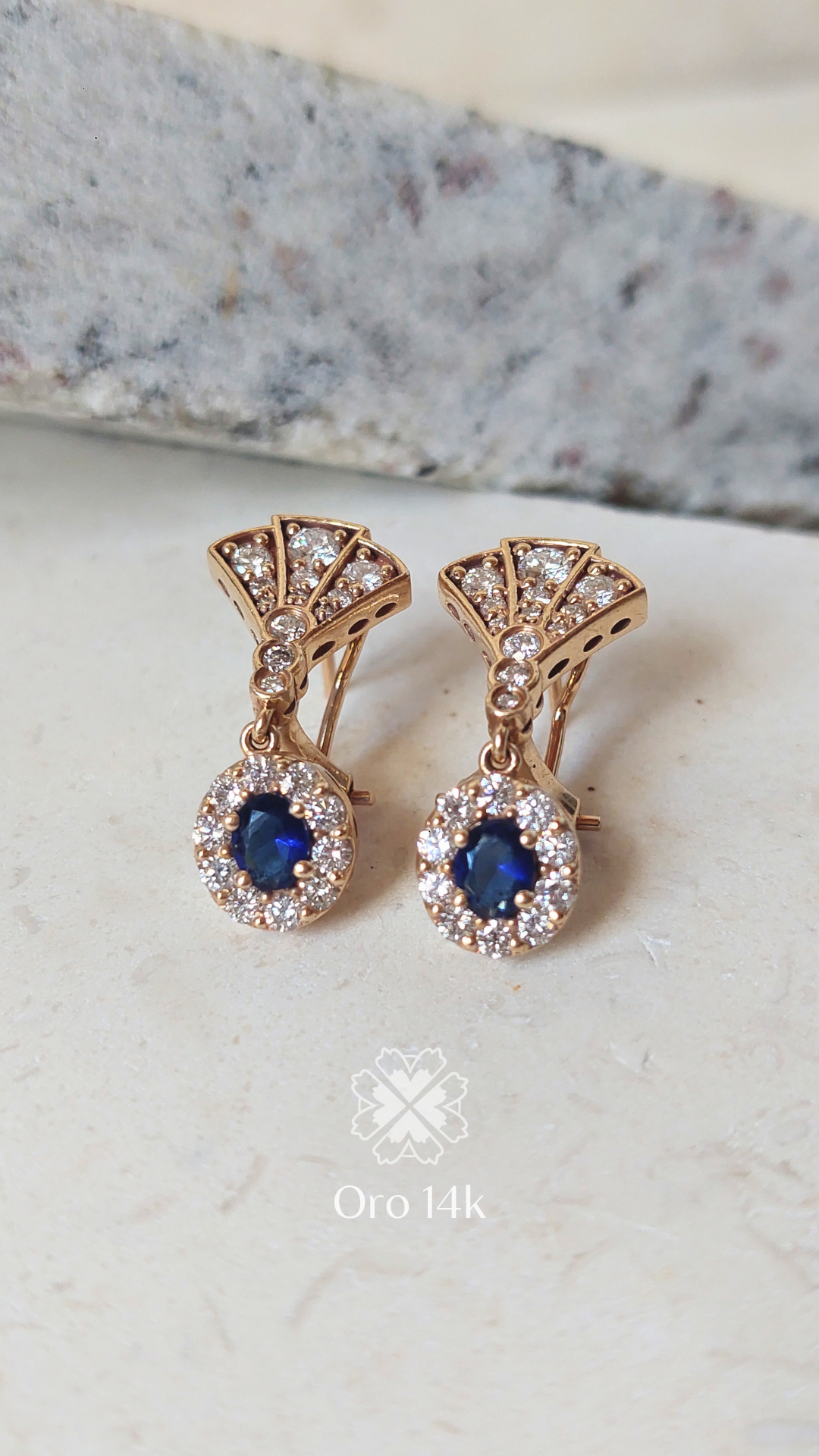 Aretes Emilia - Zafiro