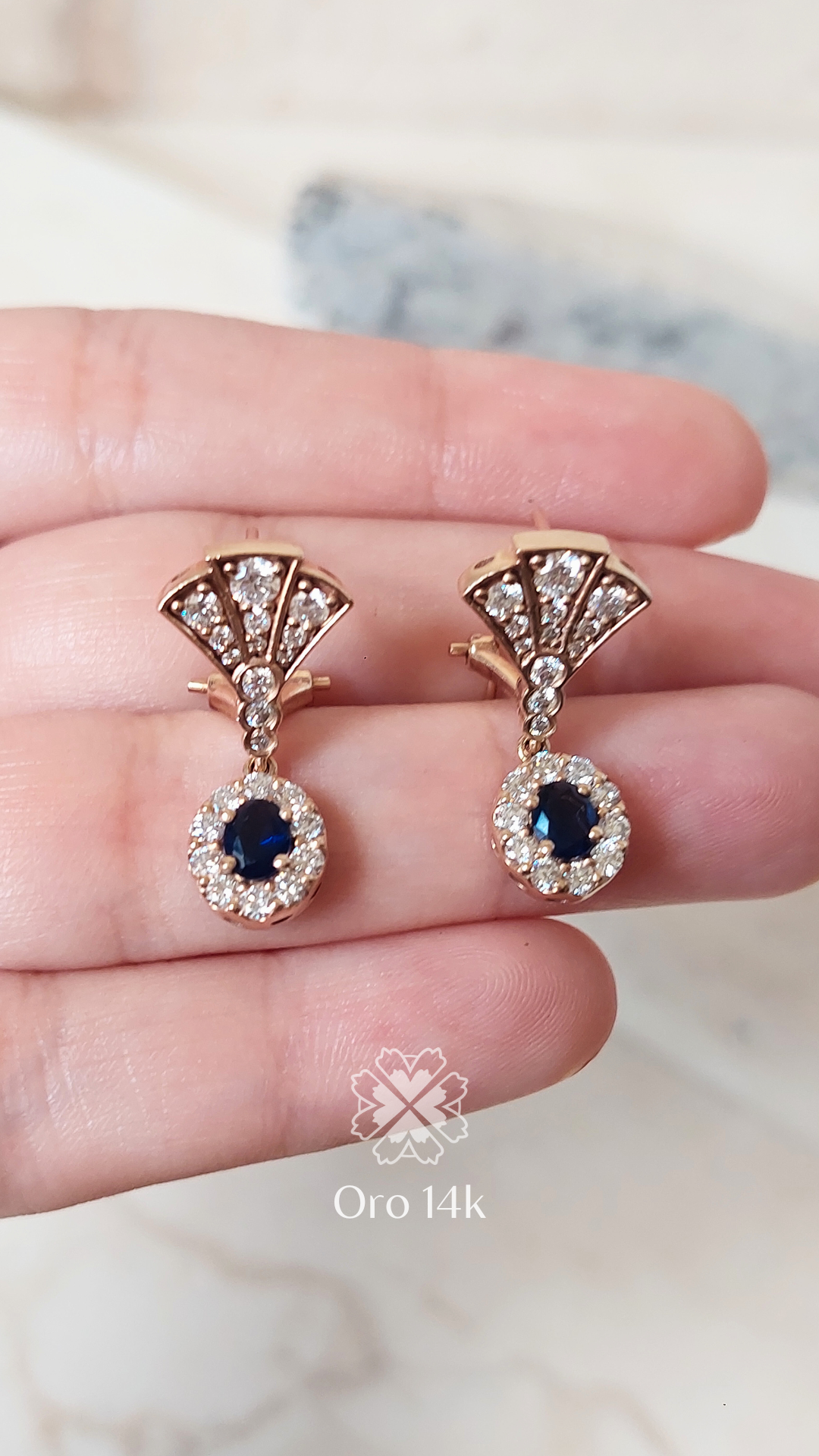 Aretes Emilia - Zafiro