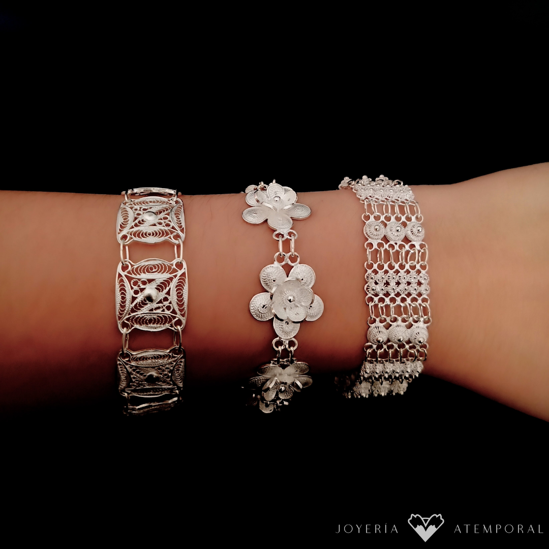 Pulsera Filigrana de plata de Escarchas
