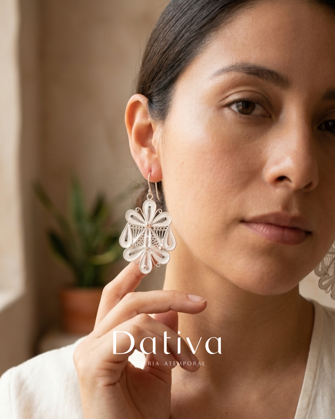 Venera de Verano Aretes de Filigrana de Plata