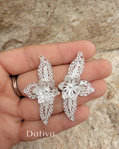 Aretes Orquídea