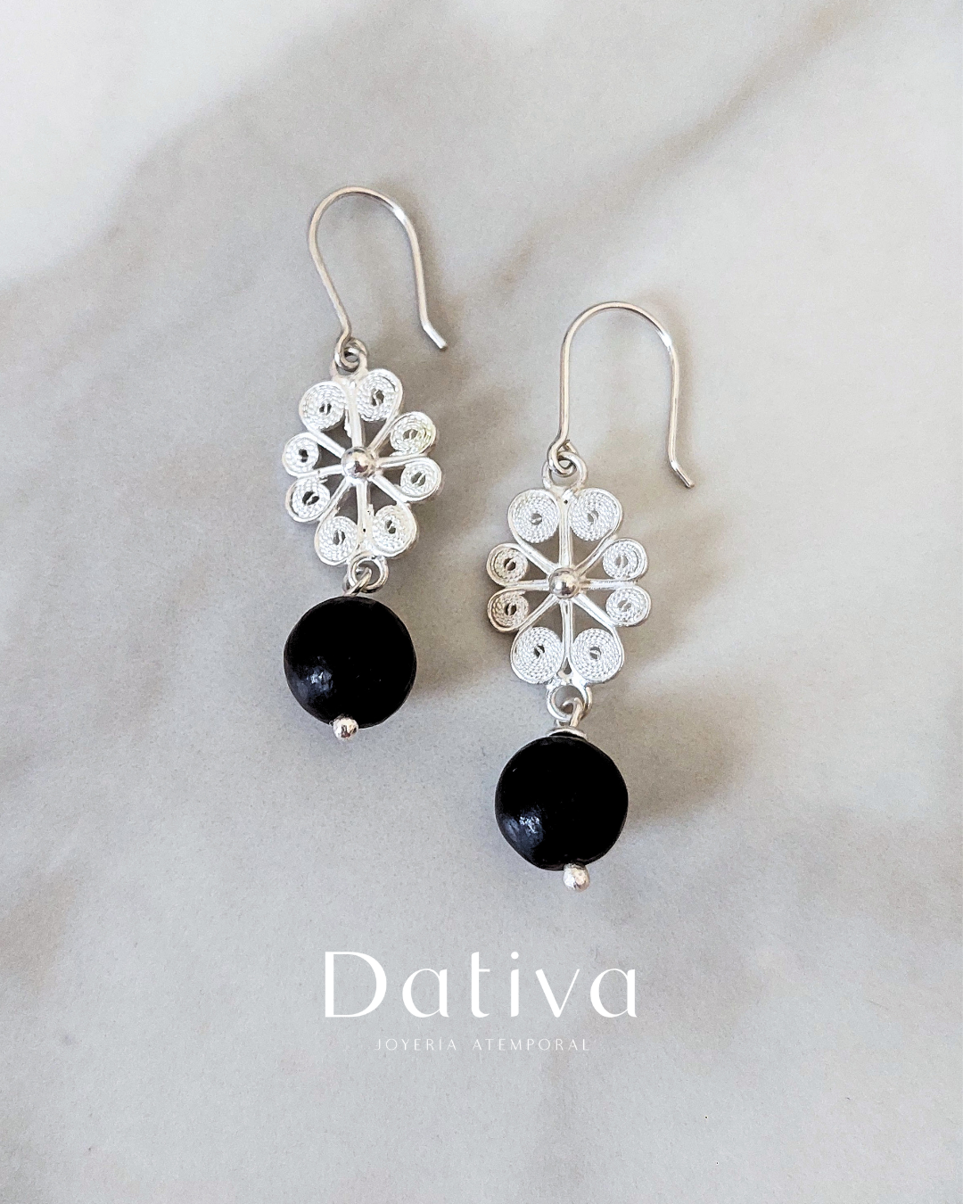 Noche de Coco Aretes Filigrana de Plata