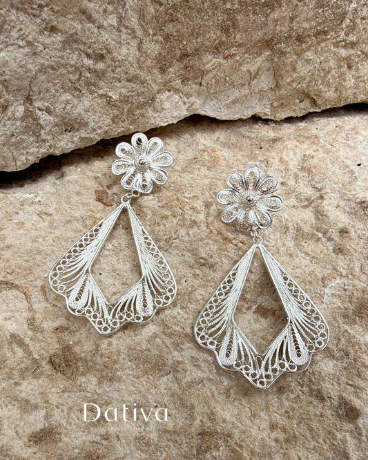 Aretes Candelabro Abanico Imperial