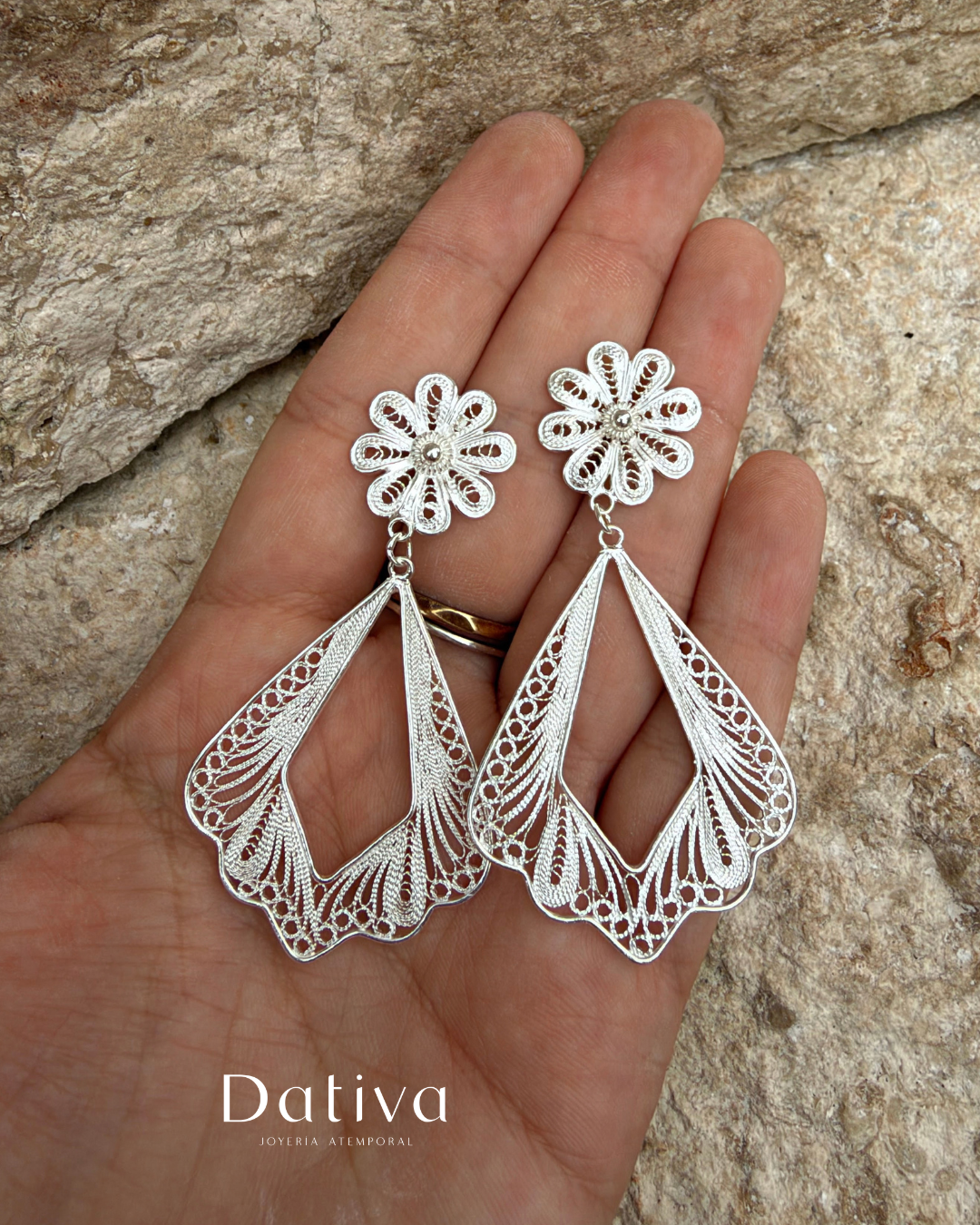 Aretes Candelabro Abanico Imperial