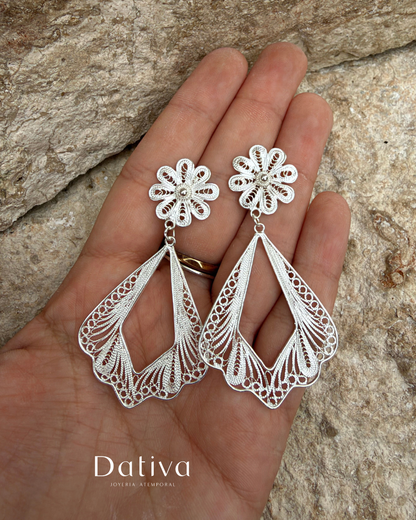 Aretes Candelabro Abanico Imperial