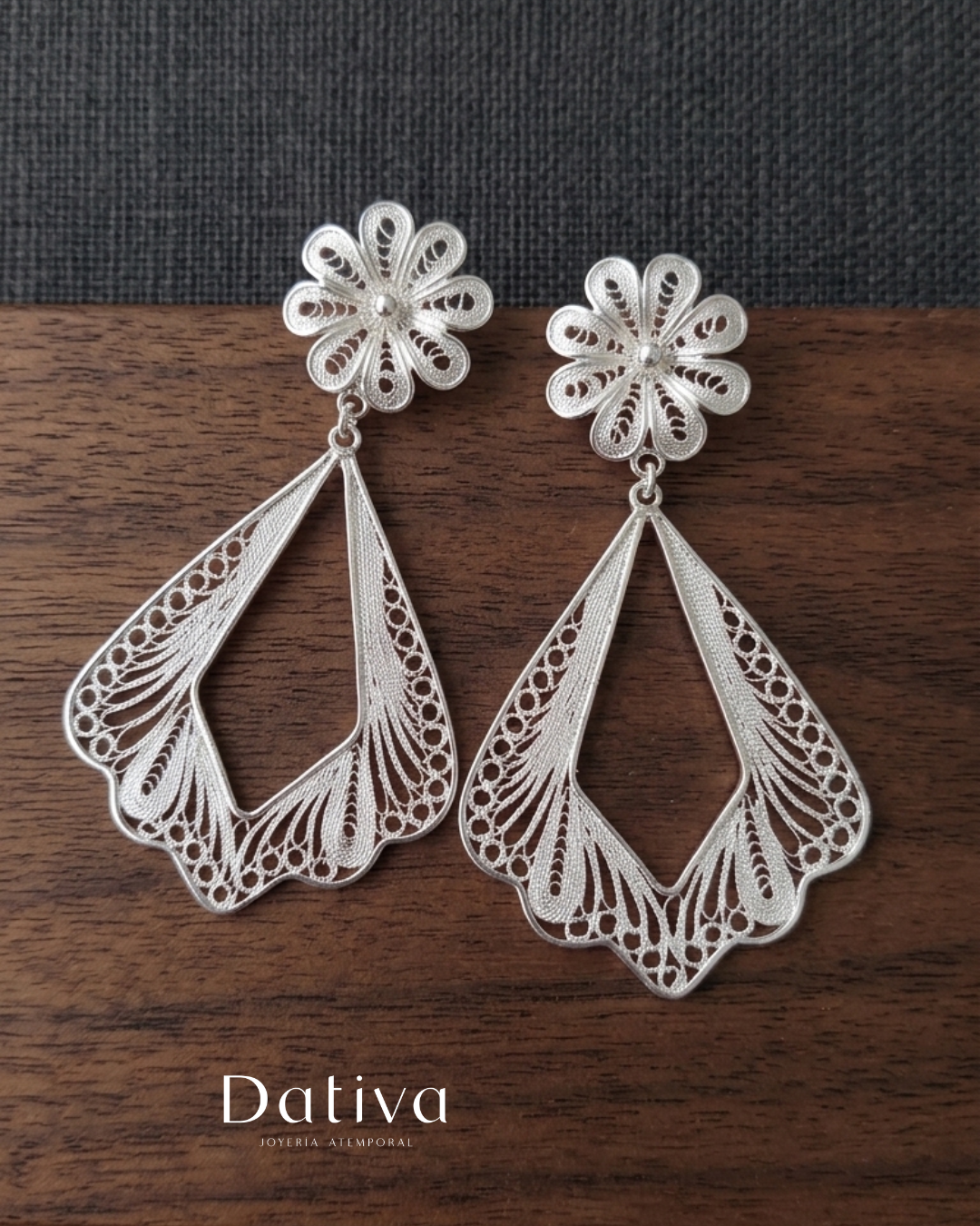 Aretes Candelabro Abanico Imperial