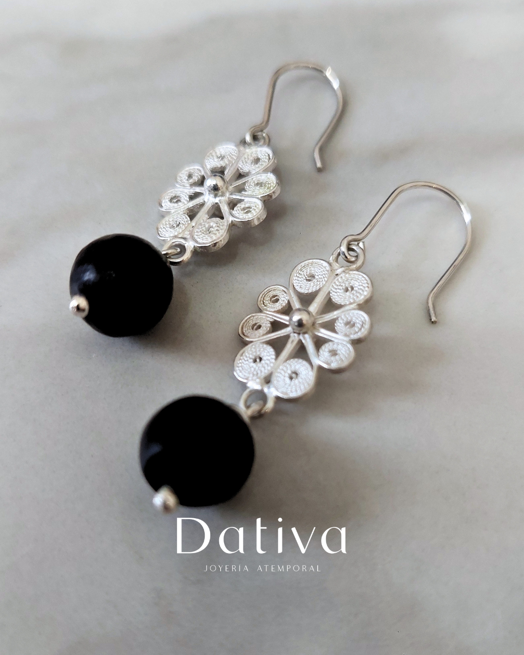 Noche de Coco Aretes Filigrana de Plata