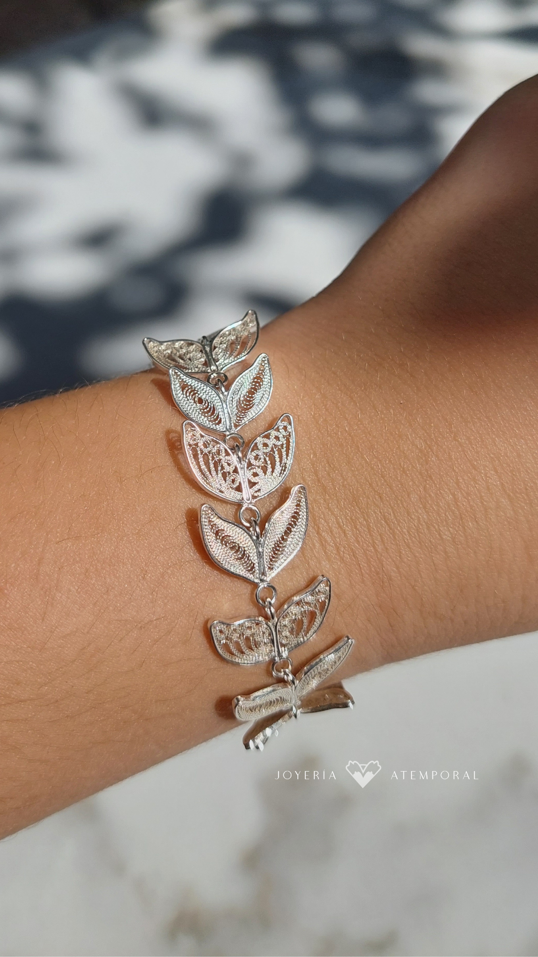 Pulsera Filigrana de plata colas de sirena