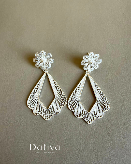 Aretes Candelabro Abanico Imperial