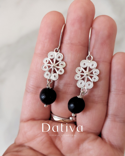 Noche de Coco Aretes Filigrana de Plata