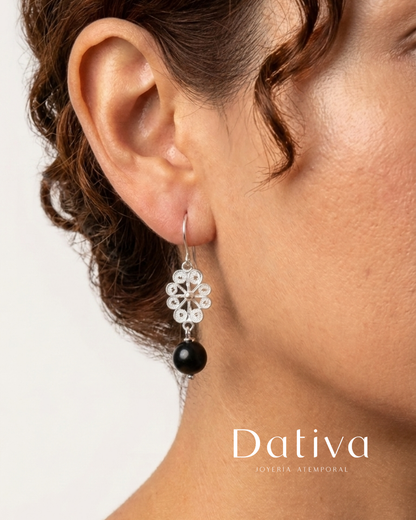 Noche de Coco Aretes Filigrana de Plata