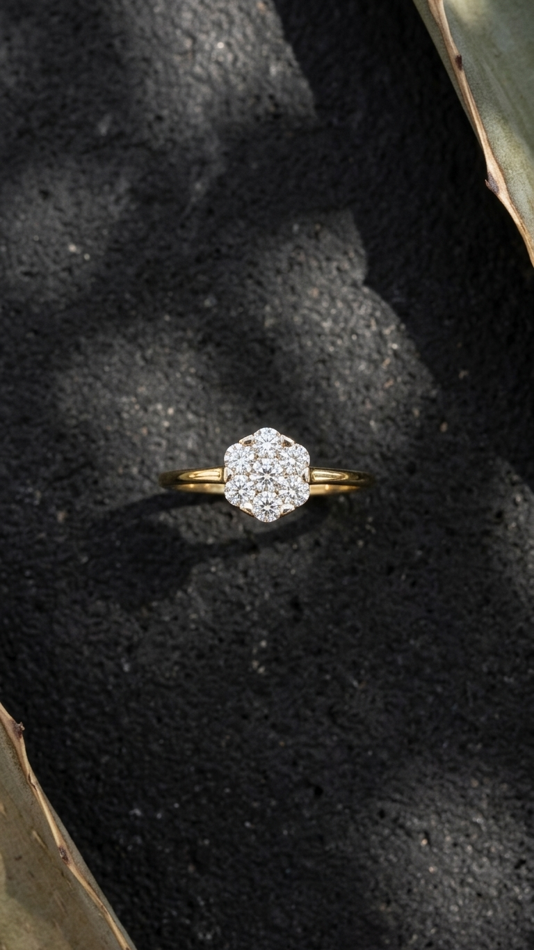 Anillo Promesa Rosa blanca