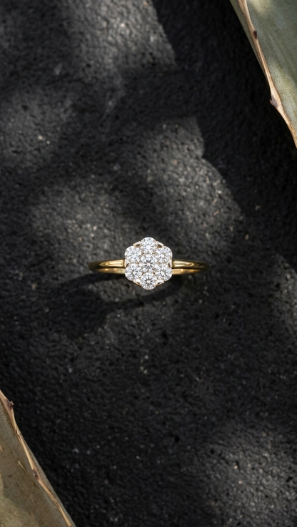 Anillo Promesa Rosa blanca