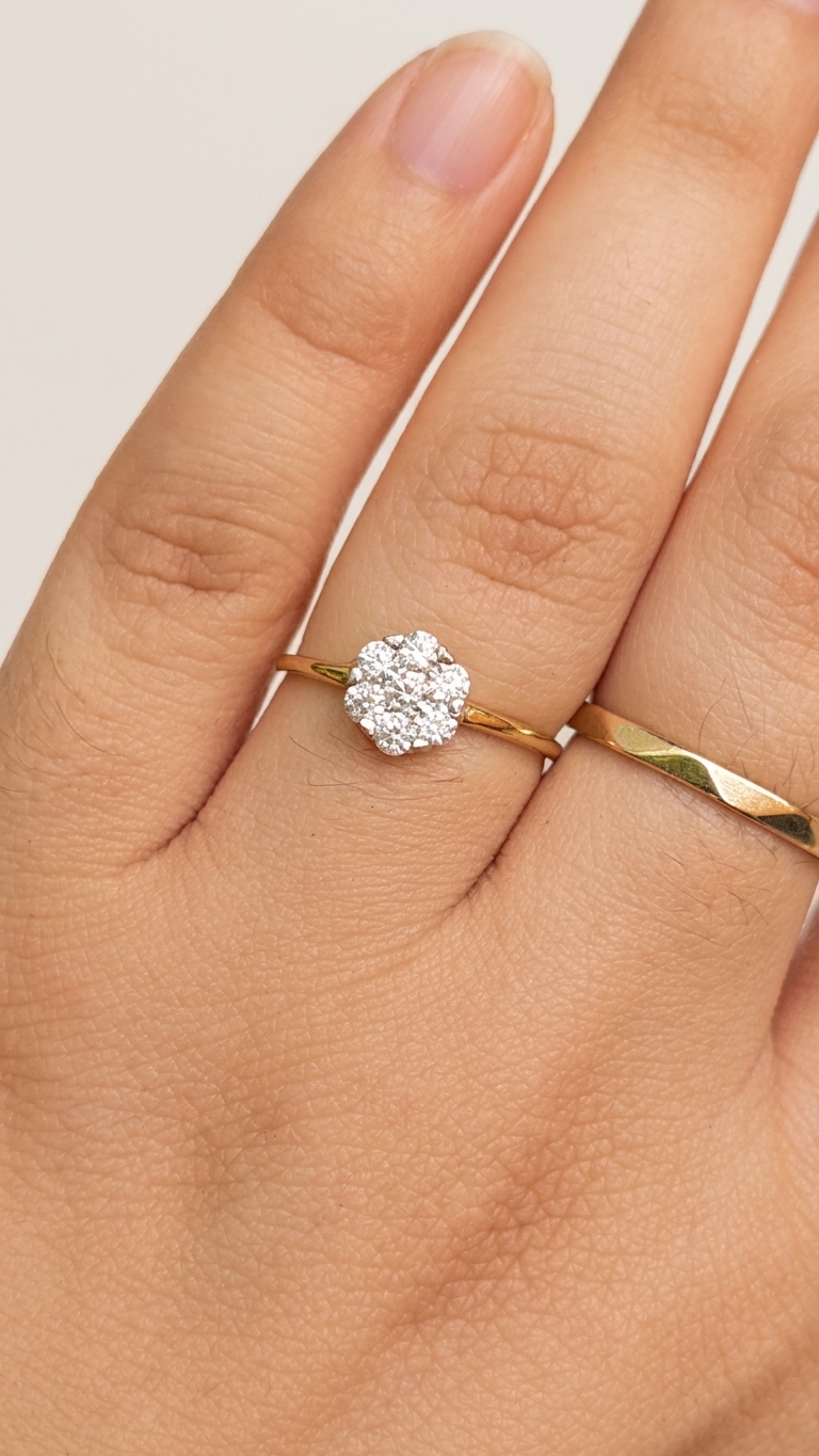 Anillo Promesa Rosa blanca