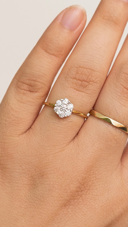 Anillo Promesa Rosa blanca