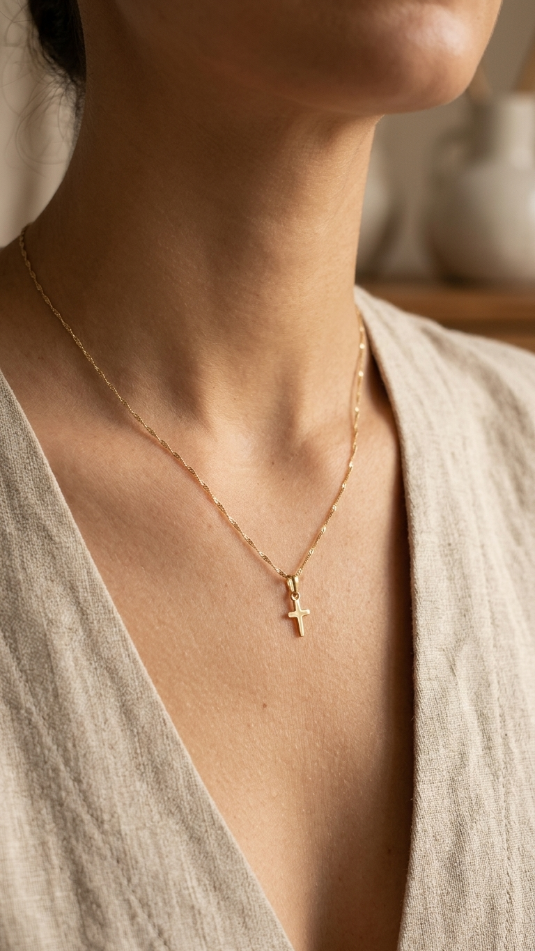 Collar con Charm de Cruz